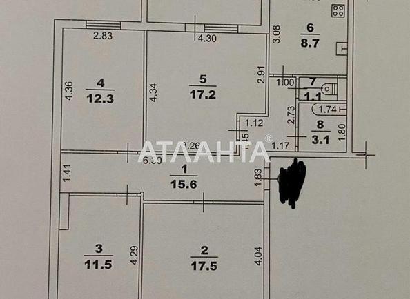 Багатокімнатна квартира за адресою вул. Бреуса (площа 91,9 м²) - Atlanta.ua - фото 3