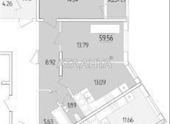 1-room apartment apartment by the address st. Krasnova (area 59,6 m²) - Atlanta.ua - photo 2