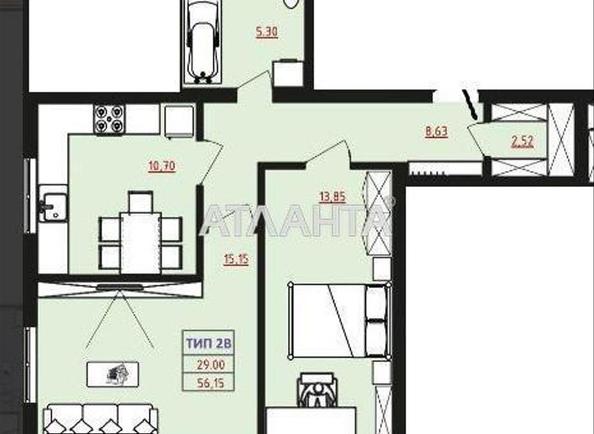 2-rooms apartment apartment by the address st. Marselskaya (area 56,2 m²) - Atlanta.ua - photo 5