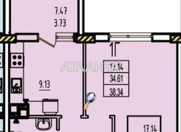 1-кімнатна квартира за адресою вул. Будівельна (площа 38,5 м²) - Atlanta.ua