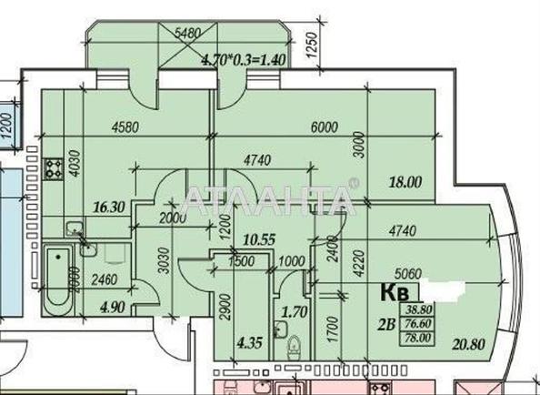 2-комнатная квартира по адресу ул. Зоопарковая (площадь 78 м²) - Atlanta.ua