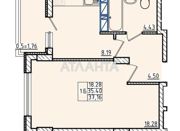 1-кімнатна квартира за адресою вул. 1 травня (площа 40 м²) - Atlanta.ua - фото 3