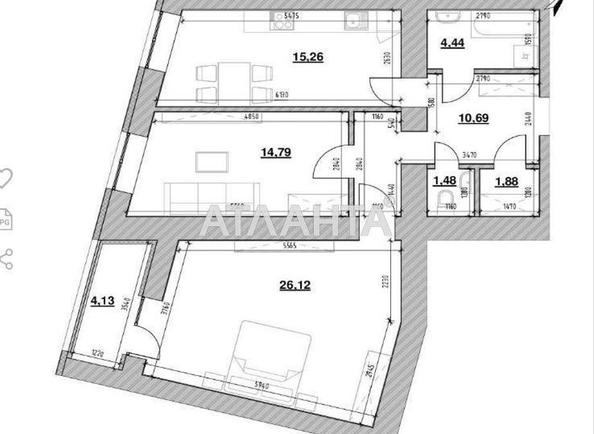 2-rooms apartment apartment by the address st. Zaliznichna (area 81 m²) - Atlanta.ua - photo 2