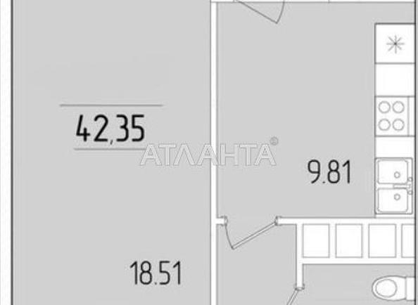 1-кімнатна квартира за адресою вул. Краснова (площа 42,3 м²) - Atlanta.ua - фото 4