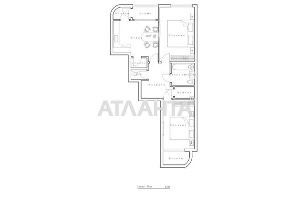 2-комнатная квартира по адресу ул. Трускавецкая (площадь 73,8 м²) - Atlanta.ua - фото 10