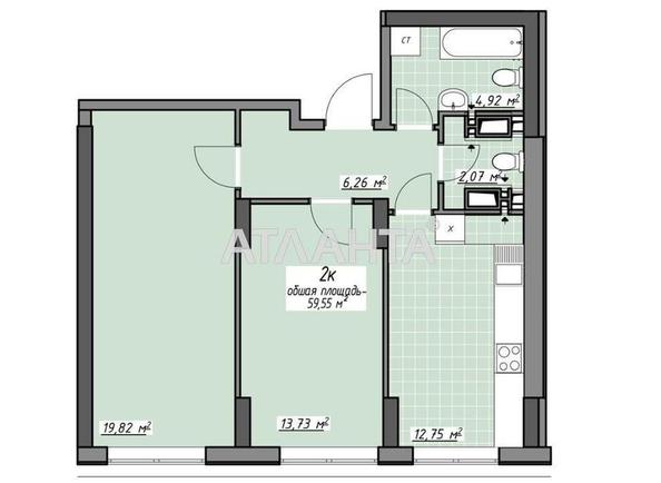 2-rooms apartment apartment by the address st. Glushko ak pr Dimitrova pr (area 59,5 m²) - Atlanta.ua - photo 3
