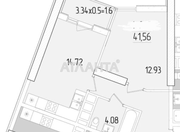 1-room apartment apartment by the address st. Krasnova (area 41,5 m²) - Atlanta.ua - photo 12