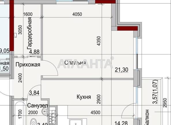 1-кімнатна квартира за адресою вул. Дачна (площа 48,8 м²) - Atlanta.ua