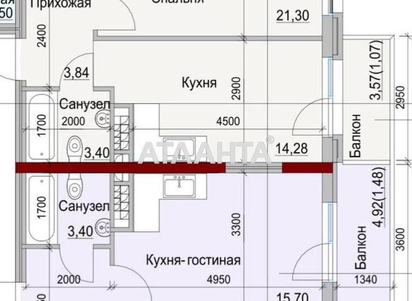 3-кімнатна квартира за адресою вул. Дачна (площа 96,6 м²) - Atlanta.ua