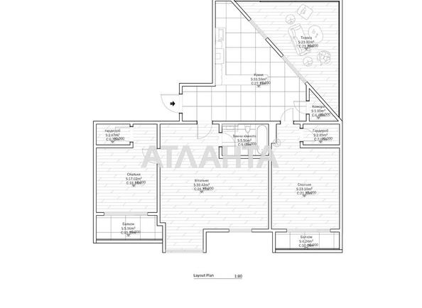 3-комнатная квартира по адресу ул. Ерошенка (площадь 121 м²) - Atlanta.ua - фото 30