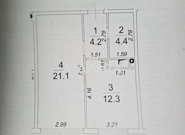1-room apartment apartment by the address st. Zhemchuzhnaya (area 42,5 m²) - Atlanta.ua - photo 8