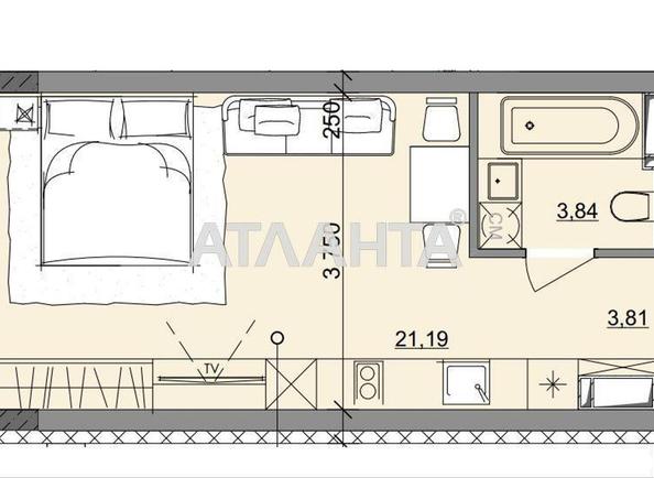 1-room apartment apartment by the address st. Bocharova gen (area 25,8 m²) - Atlanta.ua