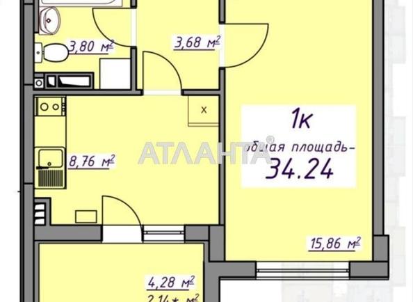 1-room apartment apartment by the address st. Massiv 10 (area 34,5 m²) - Atlanta.ua - photo 6