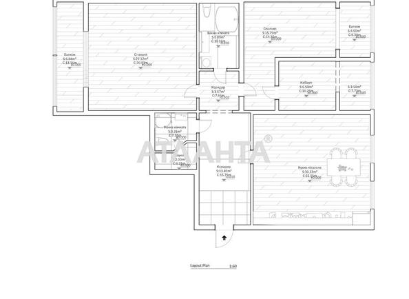 Багатокімнатна квартира за адресою вул. Паркова (площа 122,5 м²) - Atlanta.ua - фото 28