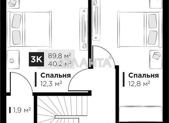 3-кімнатна квартира за адресою вул. Героїв Крут (площа 89,8 м²) - Atlanta.ua - фото 3
