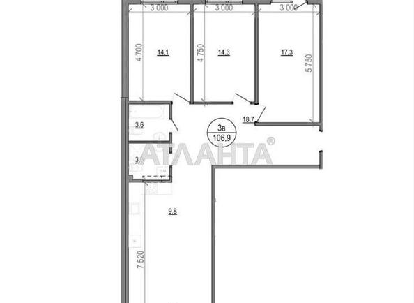 3-кімнатна квартира за адресою вул. Зелена бічна (площа 106,9 м²) - Atlanta.ua - фото 2