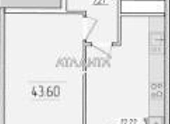 1-кімнатна квартира за адресою вул. Краснова (площа 43,6 м²) - Atlanta.ua - фото 2