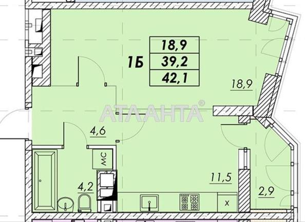 1-кімнатна квартира за адресою вул. Прохорівська (площа 42,1 м²) - Atlanta.ua