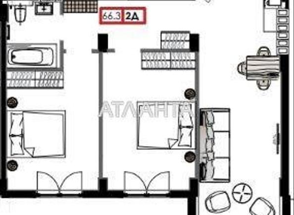 2-rooms apartment apartment by the address st. Marselskaya (area 66,3 m²) - Atlanta.ua - photo 2