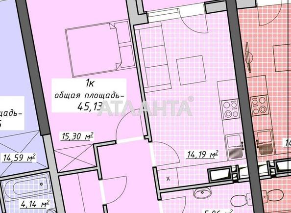 1-кімнатна квартира за адресою Курортний пров. (площа 45,1 м²) 1-кімнатна квартира за адресою Курортний пров. (площа 45,1 м²) - Atlanta.ua