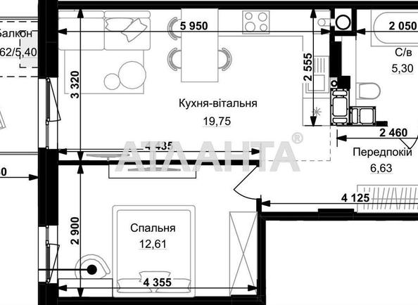 1-room apartment apartment by the address st. Stryyskaya (area 45,9 m²) - Atlanta.ua - photo 4