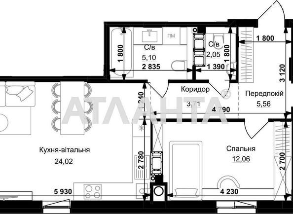 2-rooms apartment apartment by the address st. Stryyskaya (area 67,5 m²) - Atlanta.ua - photo 3