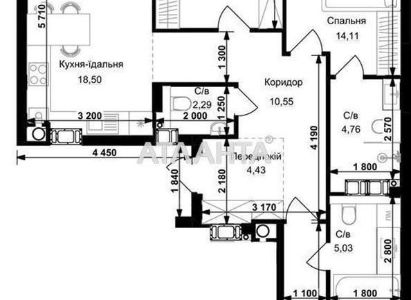 3-rooms apartment apartment by the address st. Stryyskaya (area 89,7 m²) - Atlanta.ua - photo 4