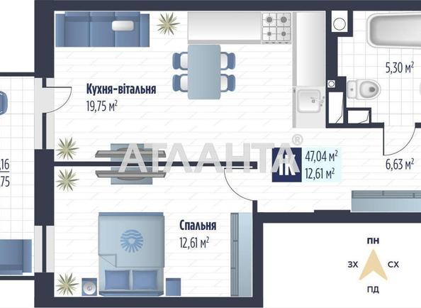 1-room apartment apartment by the address st. Stryyskaya (area 47,0 m²) - Atlanta.ua - photo 2