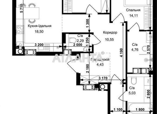 3-rooms apartment apartment by the address st. Stryyskaya (area 89,7 m²) - Atlanta.ua - photo 3