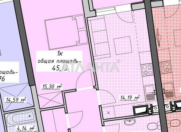 1-кімнатна квартира за адресою Курортний пров. (площа 45,1 м²) - Atlanta.ua - фото 4
