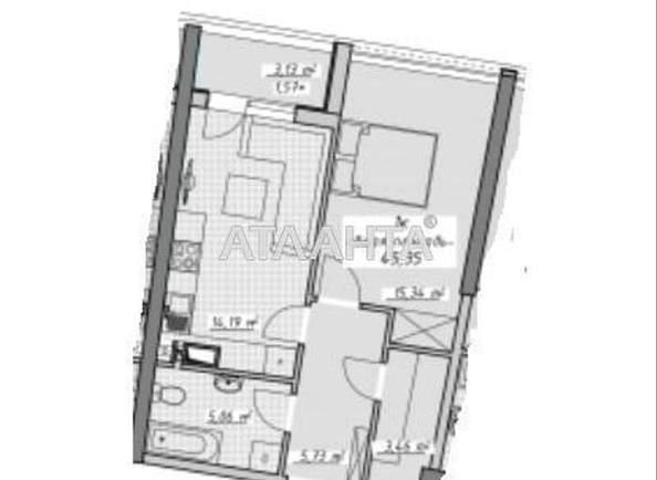 1-комнатная квартира по адресу Курортный пер. (площадь 45 м²) - Atlanta.ua - фото 2