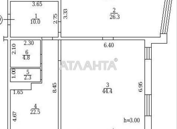 2-кімнатна квартира за адресою вул. Проспект Шевченка (площа 117,7 м²) - фото 15 2-кімнатна квартира за адресою вул. Проспект Шевченка (площа 117,7 м²) - Atlanta.ua - фото 15