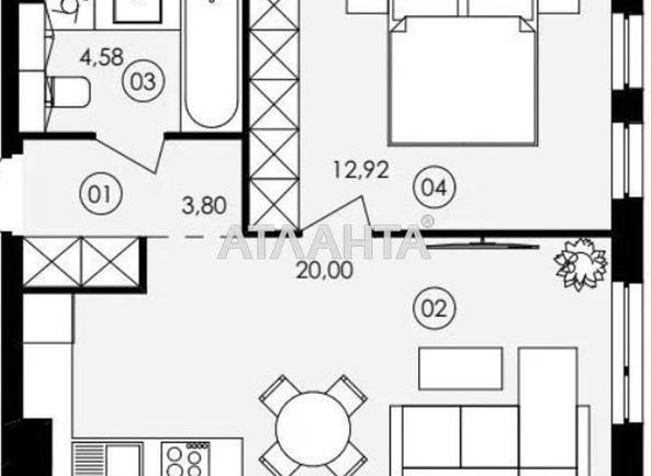 1-комнатная квартира по адресу ул. Героев Майдана (площадь 41 м²) - фото 2 1-комнатная квартира по адресу ул. Героев Майдана (площадь 41 м²) - Atlanta.ua - фото 2