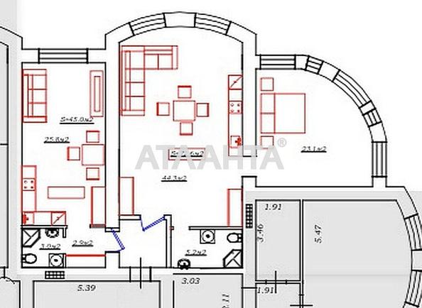 2-кімнатна квартира за адресою Хантадзе пров. (площа 110,7 м²) - Atlanta.ua - фото 3