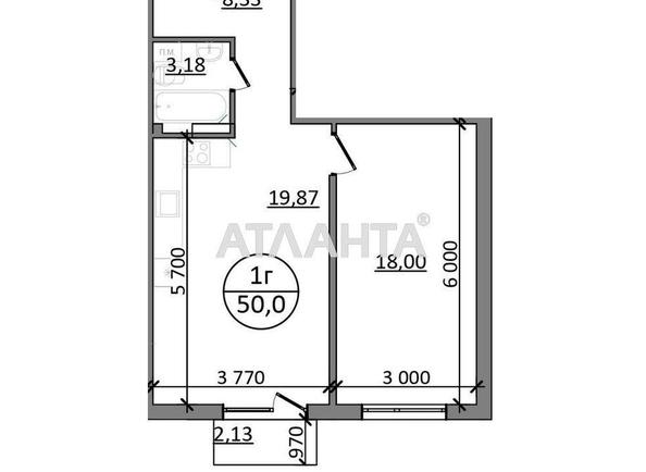 1-room apartment apartment by the address st. Zelenaya bokovaya (area 50 m²) - Atlanta.ua - photo 2