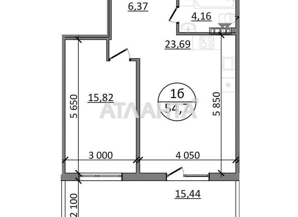 1-кімнатна квартира за адресою вул. Зелена бічна (площа 54,7 м²) - Atlanta.ua - фото 2