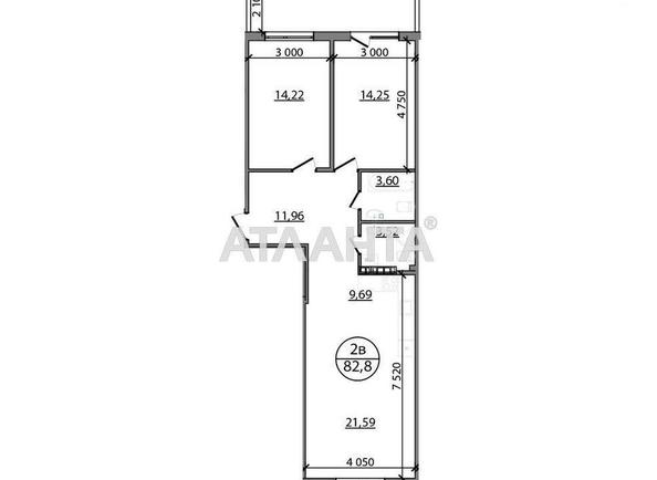 2-rooms apartment apartment by the address st. Zelenaya bokovaya (area 82,8 m²) - Atlanta.ua - photo 2