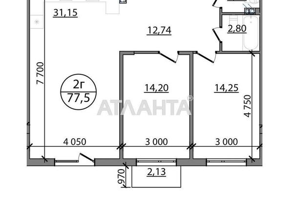 2-rooms apartment apartment by the address st. Zelenaya bokovaya (area 77,5 m²) - Atlanta.ua - photo 2