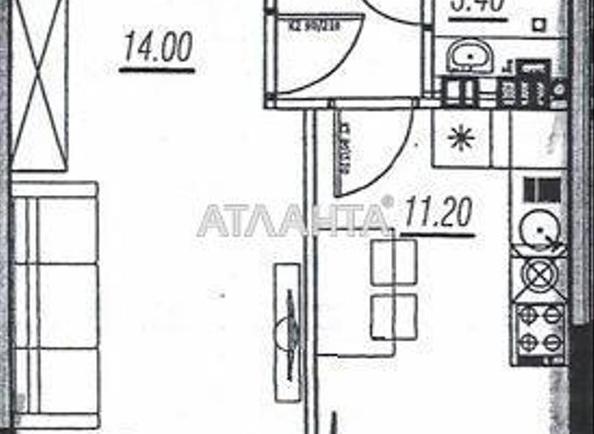 1-кімнатна квартира за адресою вул. Бочарова ген. (площа 41,5 м²) - фото 6 1-кімнатна квартира за адресою вул. Бочарова ген. (площа 41,5 м²) - Atlanta.ua - фото 6
