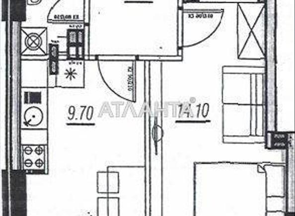 1-кімнатна квартира за адресою вул. Бочарова ген. (площа 39,7 м²) - Atlanta.ua - фото 2