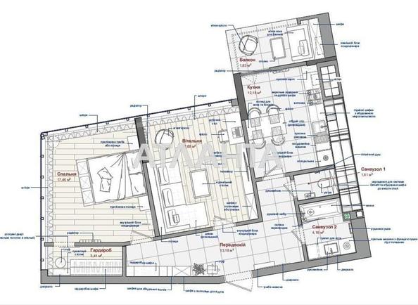 2-кімнатна квартира за адресою вул. Стрийська (площа 70,2 м²) - фото 18 2-кімнатна квартира за адресою вул. Стрийська (площа 70,2 м²) - Atlanta.ua - фото 18