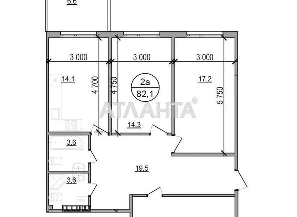 2-кімнатна квартира за адресою вул. Зелена бічна (площа 82,1 м²) - Atlanta.ua - фото 2