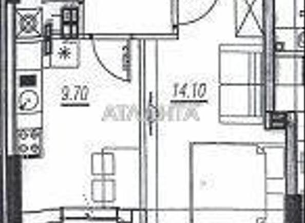 1-room apartment apartment by the address st. Bocharova gen (area 38,2 m²) - Atlanta.ua - photo 2