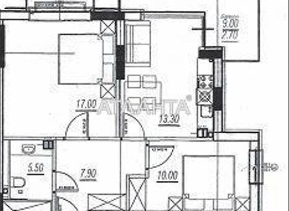 2-rooms apartment apartment by the address st. Bocharova gen (area 57 m²) - photo 2 2-rooms apartment apartment by the address st. Bocharova gen (area 57 m²) - Atlanta.ua - photo 2