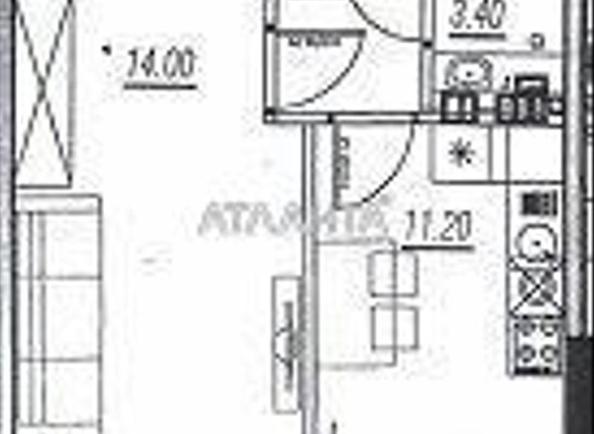 1-кімнатна квартира за адресою вул. Бочарова ген. (площа 39,3 м²) - фото 2 1-кімнатна квартира за адресою вул. Бочарова ген. (площа 39,3 м²) - Atlanta.ua - фото 2