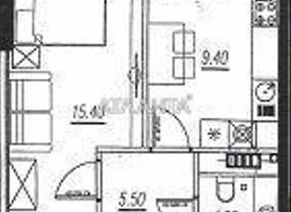 1-кімнатна квартира за адресою вул. Бочарова ген. (площа 42 м²) - фото 7 1-кімнатна квартира за адресою вул. Бочарова ген. (площа 42 м²) - Atlanta.ua - фото 7
