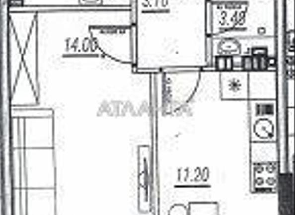 1-кімнатна квартира за адресою вул. Бочарова ген. (площа 39,3 м²) - фото 5 1-кімнатна квартира за адресою вул. Бочарова ген. (площа 39,3 м²) - Atlanta.ua - фото 5