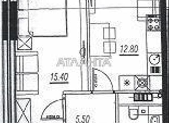 1-кімнатна квартира за адресою вул. Бочарова ген. (площа 43,9 м²) - фото 2 1-кімнатна квартира за адресою вул. Бочарова ген. (площа 43,9 м²) - Atlanta.ua - фото 2