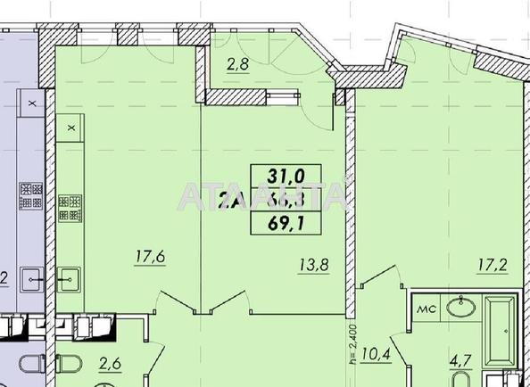 2-кімнатна квартира за адресою вул. Прохорівська (площа 67,5 м²) - фото 7 2-кімнатна квартира за адресою вул. Прохорівська (площа 67,5 м²) - Atlanta.ua - фото 7