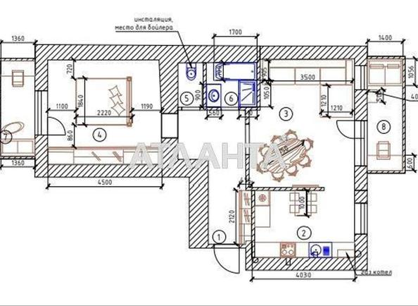 2-rooms apartment apartment by the address st. Chernomorskaya (area 68,6 m²) - Atlanta.ua - photo 11